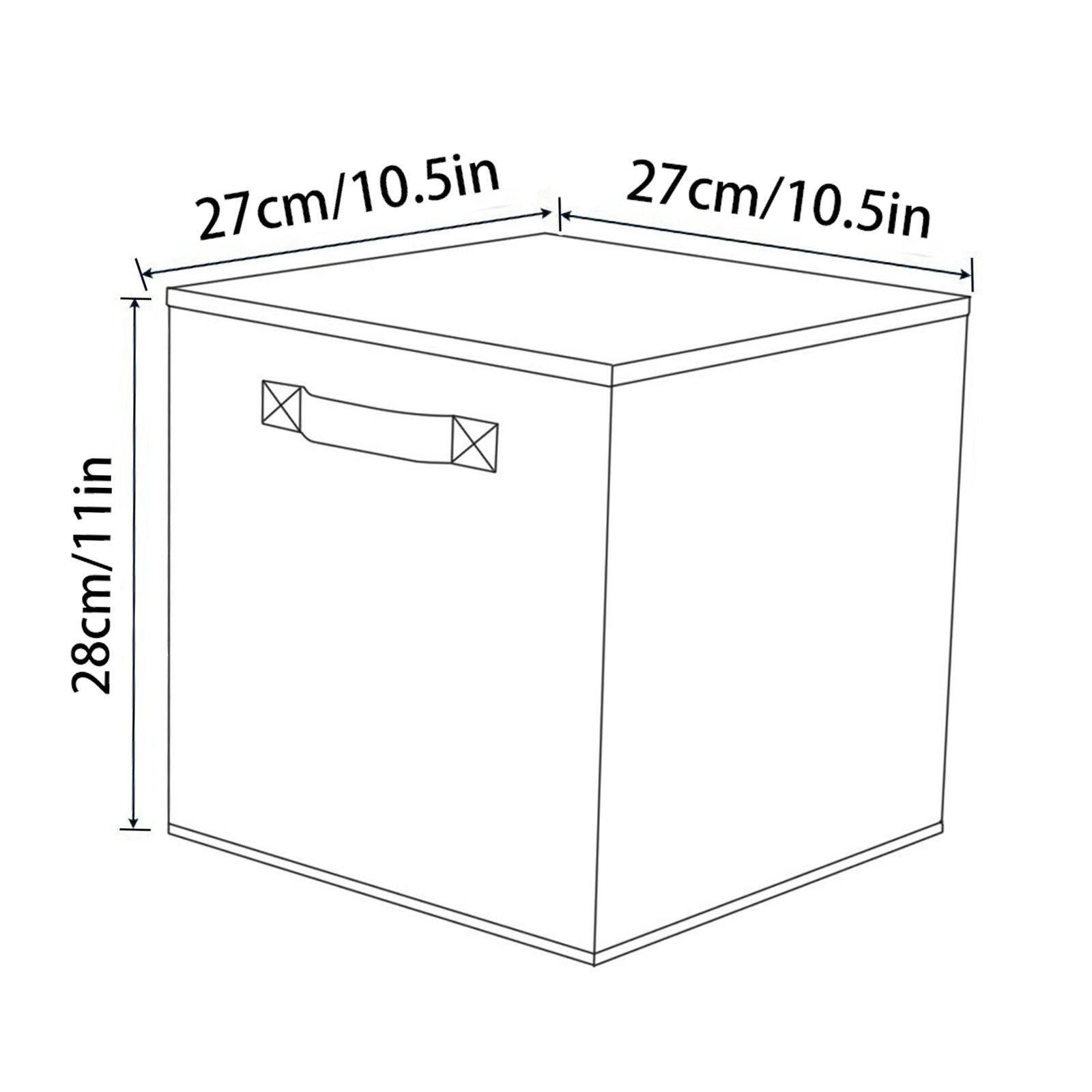 Contenitore portaoggetti pieghevole con parte superiore aperta, organizer da ufficio, contenitore a cubo, 27 x 27 x 28 cm, rosa chiaro | Leroy Merlin