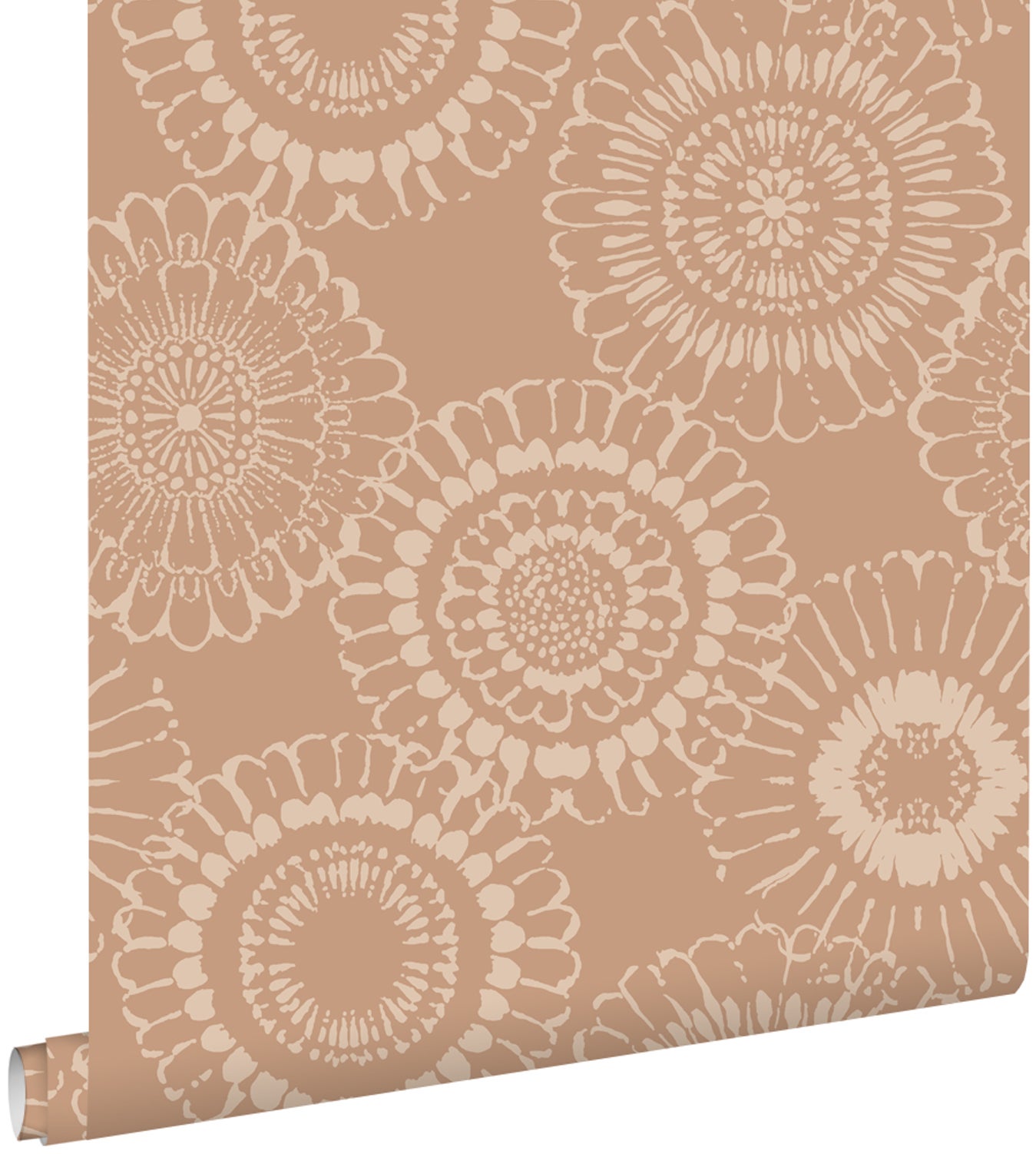Tapeta kwiaty terakota - 50 x 900 cm - ESTAHOME
