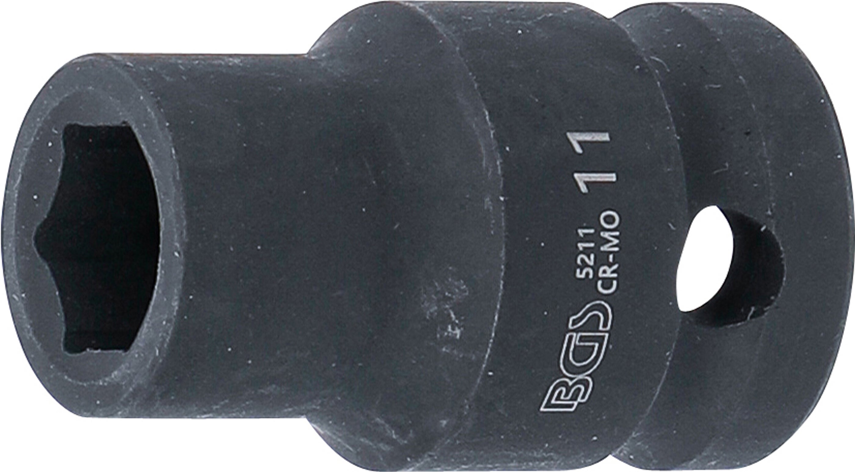 BGS Klucz nasadowy do pobijania sześciokątny napęd czworokątny wewnętrzny 12,5 mm (1/2") SW 11 mm - 5211