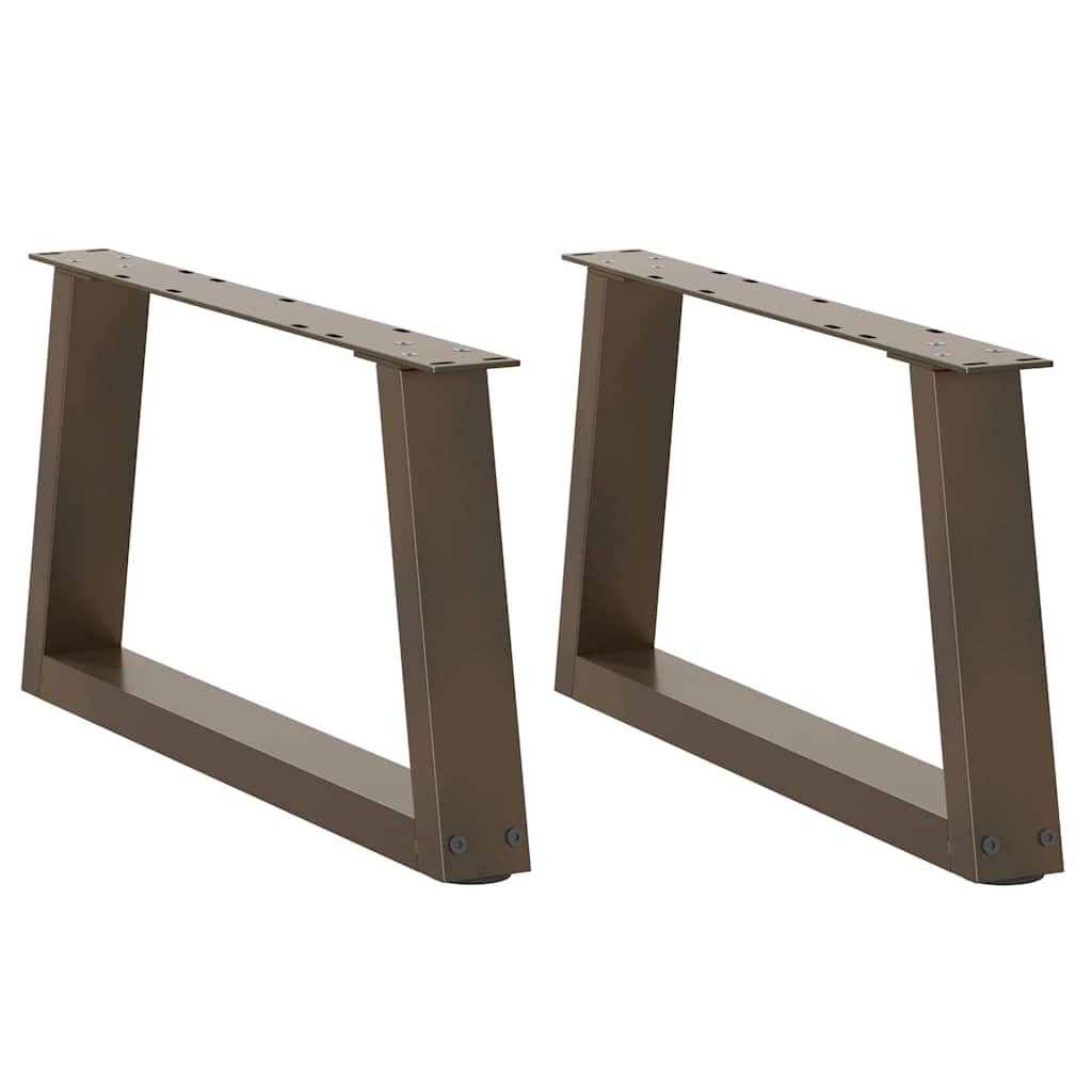 Nogi do stolika kawowego w kształcie litery V 2 szt. Naturalna stal 60x(30-31,3) cm Stal vidaXL
