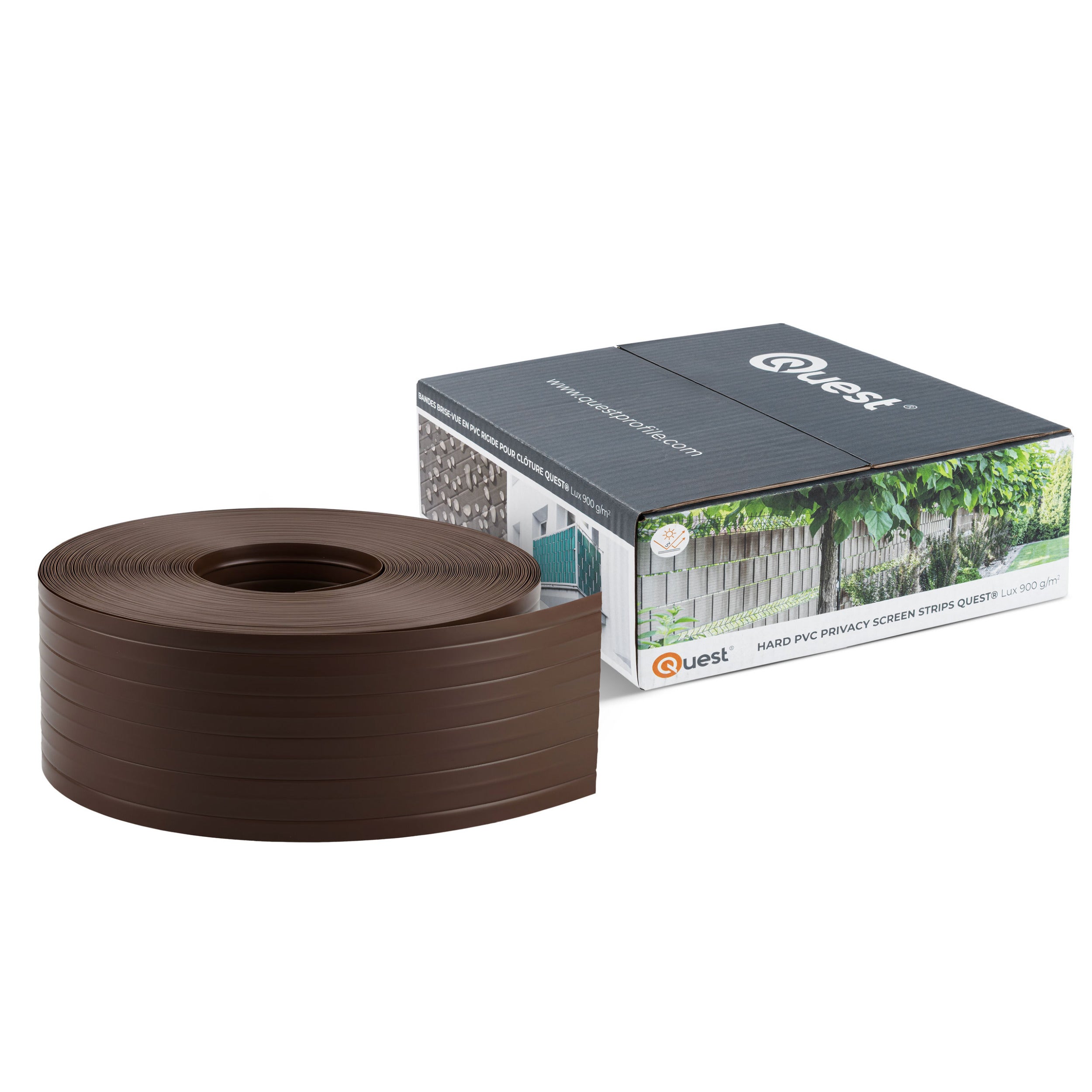 Taśma ogrodzeniowa PVC 10 cm x 52 m - ochrona wizualna na ogród, balkon, taras, odporna na UV, brązowy