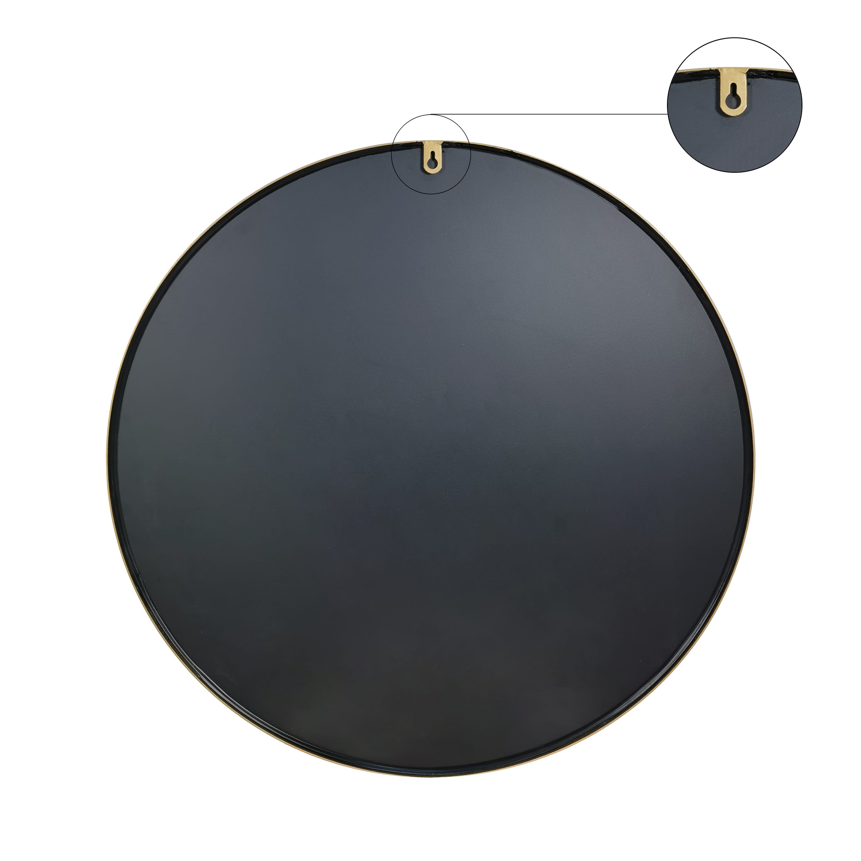 Miroir rond diamètre 60 cm métal doré BRIA - INSPIRE - 6