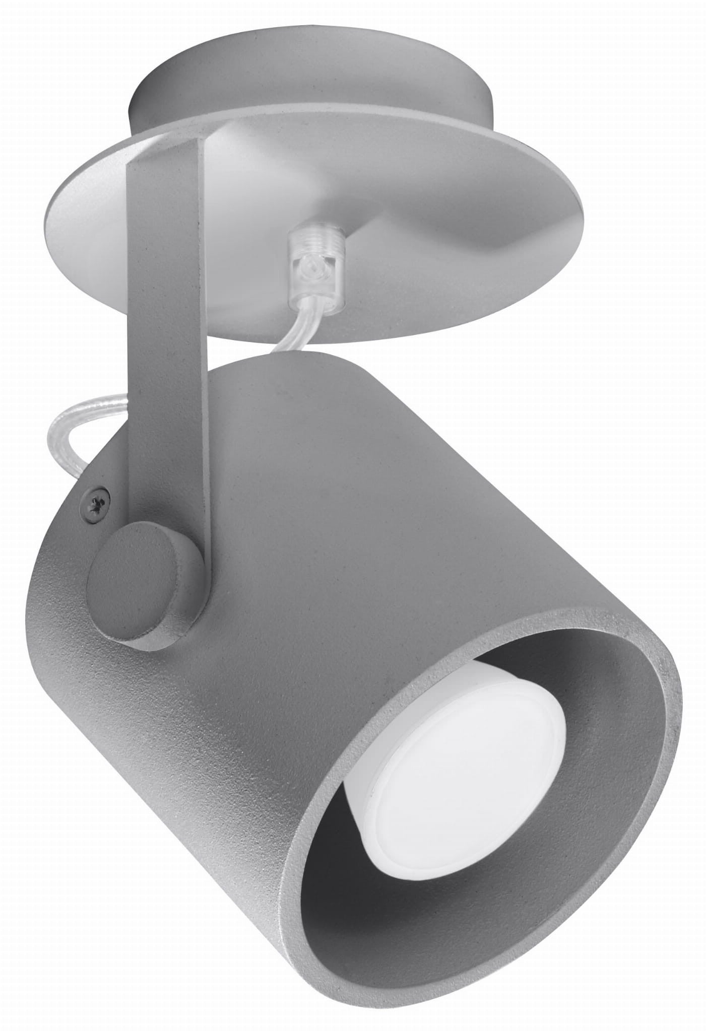 Reflektor sufitowy spot natynkowy Larosa okrągły szary 1xGU10x40W wym: 12 x 12 cm metal Sollux Lighting