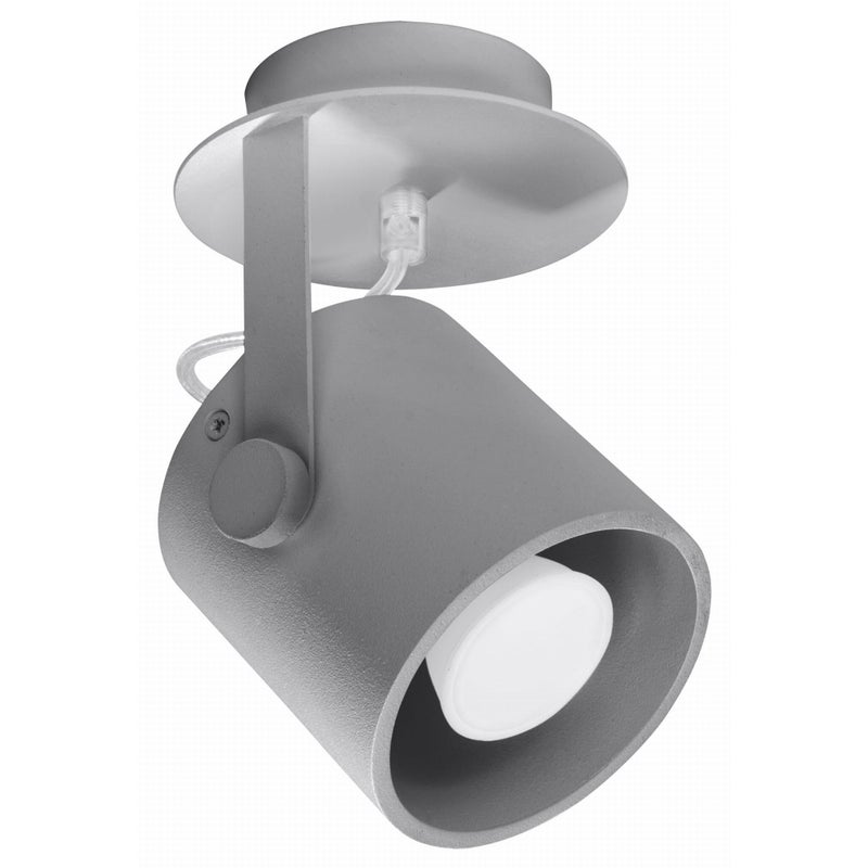 Reflektor sufitowy spot natynkowy Larosa okrągły szary 1xGU10x40W wym: 12 x 12 cm metal Sollux Lighting