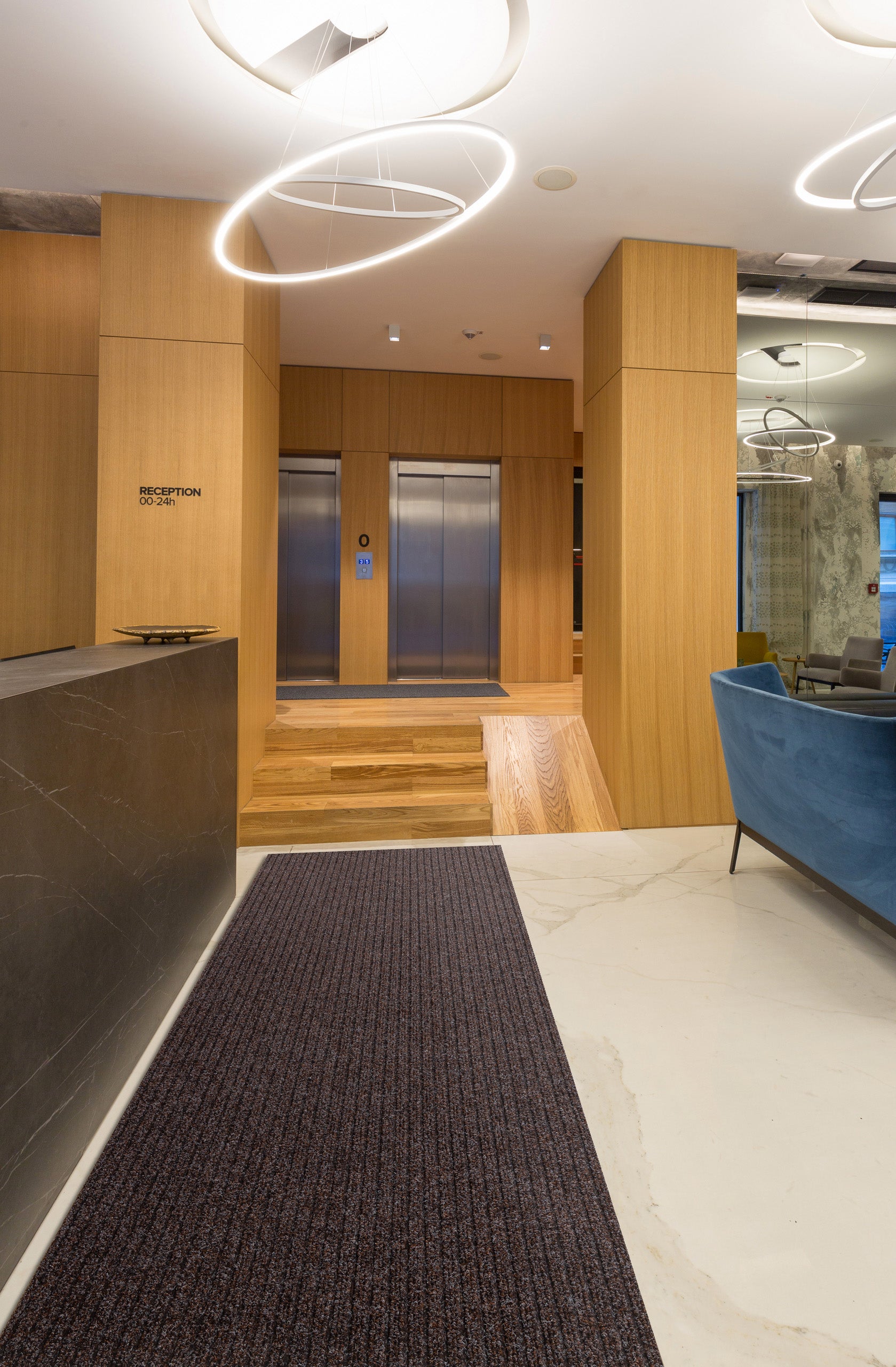 Wycieraczka antypoślizgowa CEYLON zewnętrzna, wewnętrzna, na gumie - brązowy 0300 100cm 100x370 cm - 2