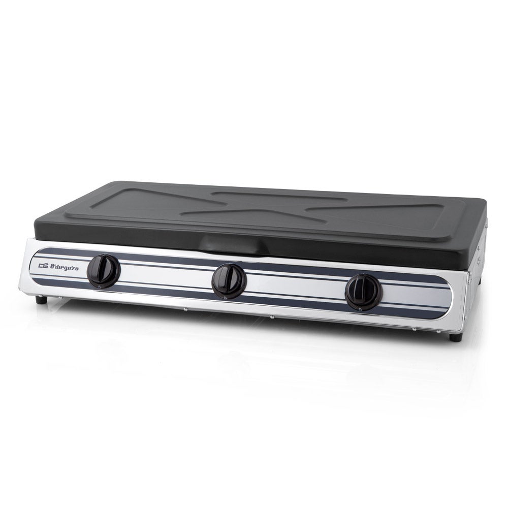 Orbegozo Fo 3510 Hornillo A Gas Inox – 3 Quemadores (2 Triple Corona Y 1 Normal), Encendido Piezoeléctrico, Uso Interior Y Exterior, Categoría I3+ - Imagen 3