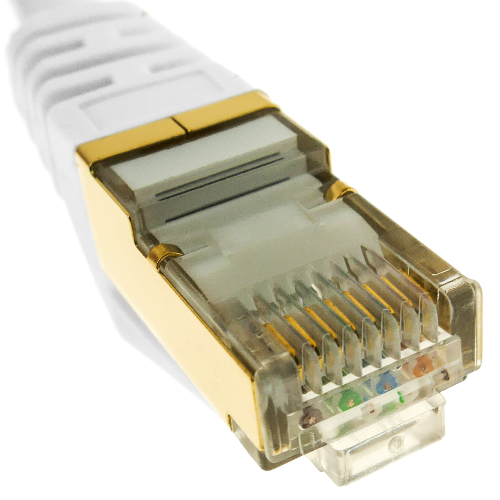 Câble réseau Ethernet SSTP Cat.7 blanc 1 m - 8