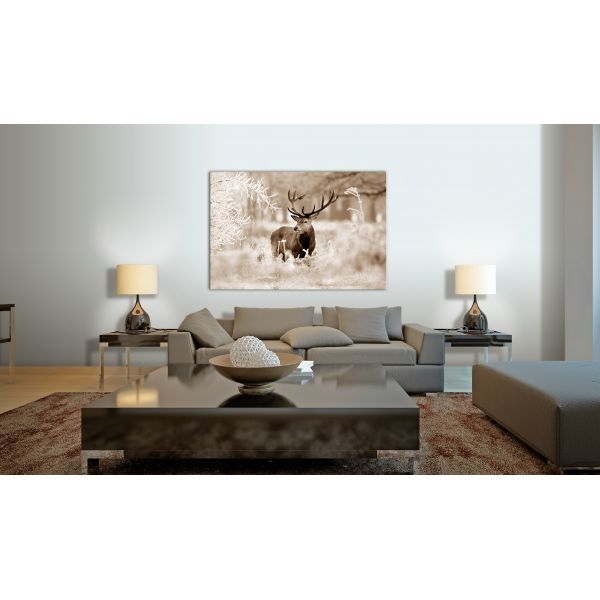 Tableau Deer in Sepia 120x80 cm - 2