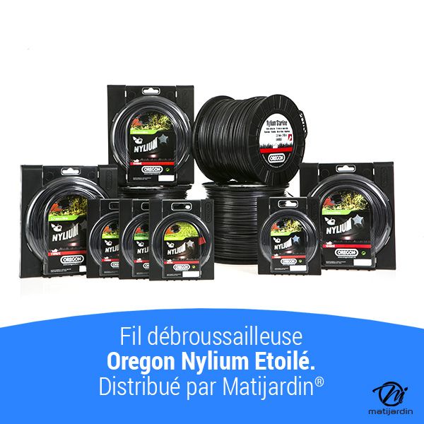 Fil nylon Oregon Nylium 2,4 mm x 15 m Etoilé Blister par 3 - 5
