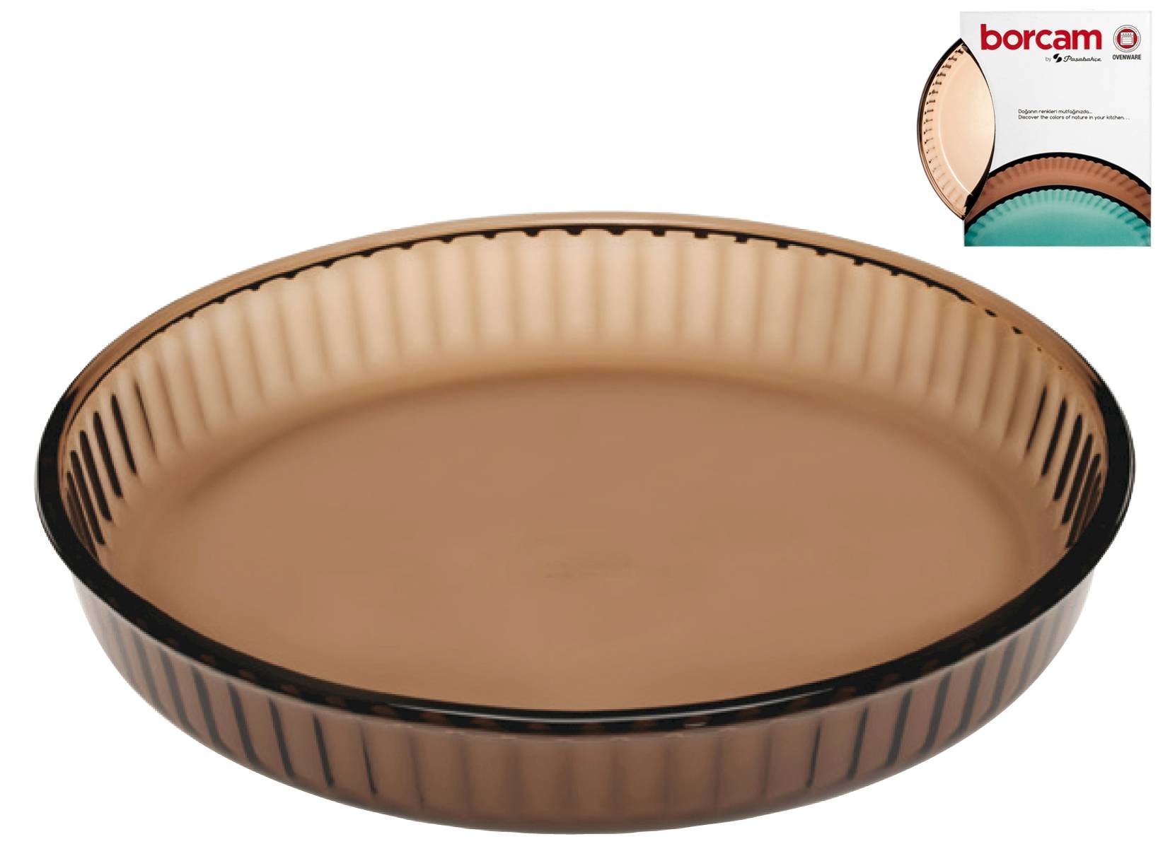 Plat à Gratin Pasabahce Borcam - 40x27x5 Cm - Verre Transparent - Lave-vaisselle/Micro-ondes