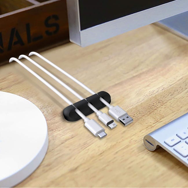 20 PCS Clip Cavi Scrivania Fermagli Per Supporto Cavo Di - Foto 5