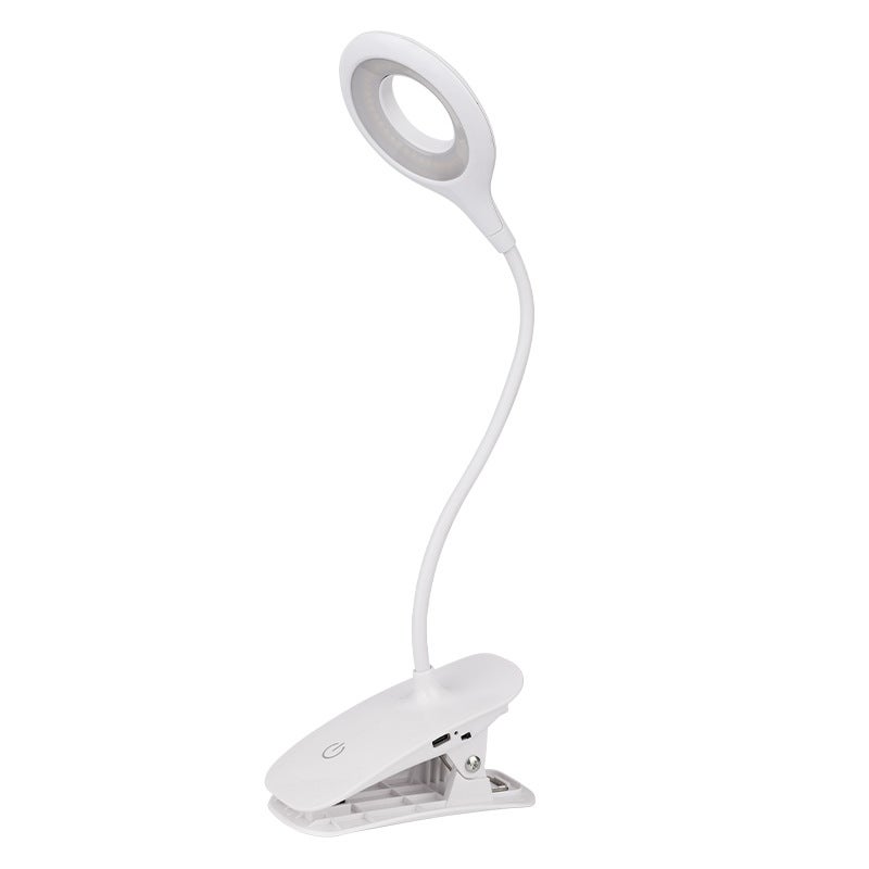 Akumulatorowa lampka biurkowa LED USB z klipsem, 3 tryby oświetlenia i 3 poziomy jasności, do czytania, do domu, biura, pokoju dziecięcego