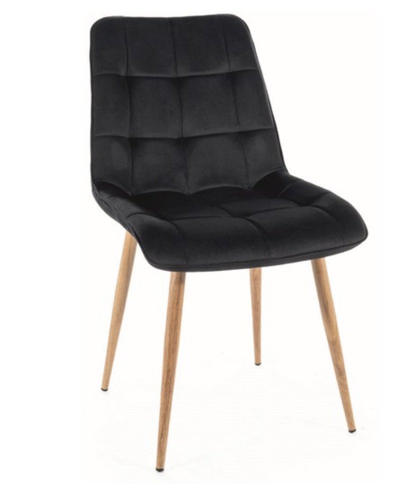 Krzesło tapicerowane CHIC D VELVET czarne