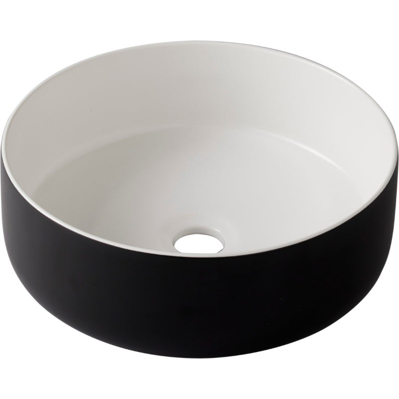 Vasque à poser noire et blanche - ø36.5cm - Alina - 2