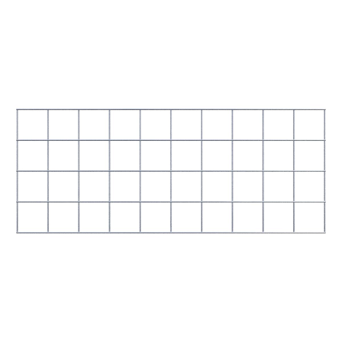 Gabiona - Grillage décoratif / Grillage pour plantes (incl. matériel de montage) Taille des mailles 10 x 10 cm - Longueur : 100 cm - Hauteur : 40 cm