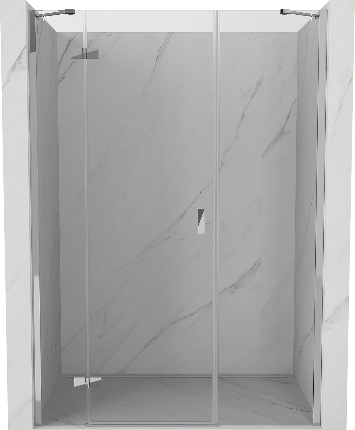 Mexen Mist-H drzwi prysznicowe uchylne lewe 160 cm, transparent, chrom - 8A5-160-001-01-00-L