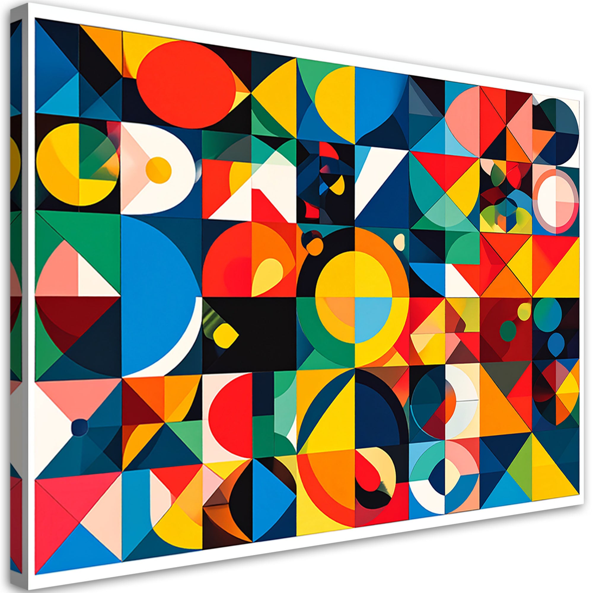Obraz w stylu Bauhaus do salonu biura sypialni, Abstrakcja Kolorowa 90x60