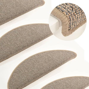 Lot De 10 Tapis D'Escalier Demi-Rond - 65x21 Cm - Noir - Antidérapant, Lavable - Protection Et Décoration