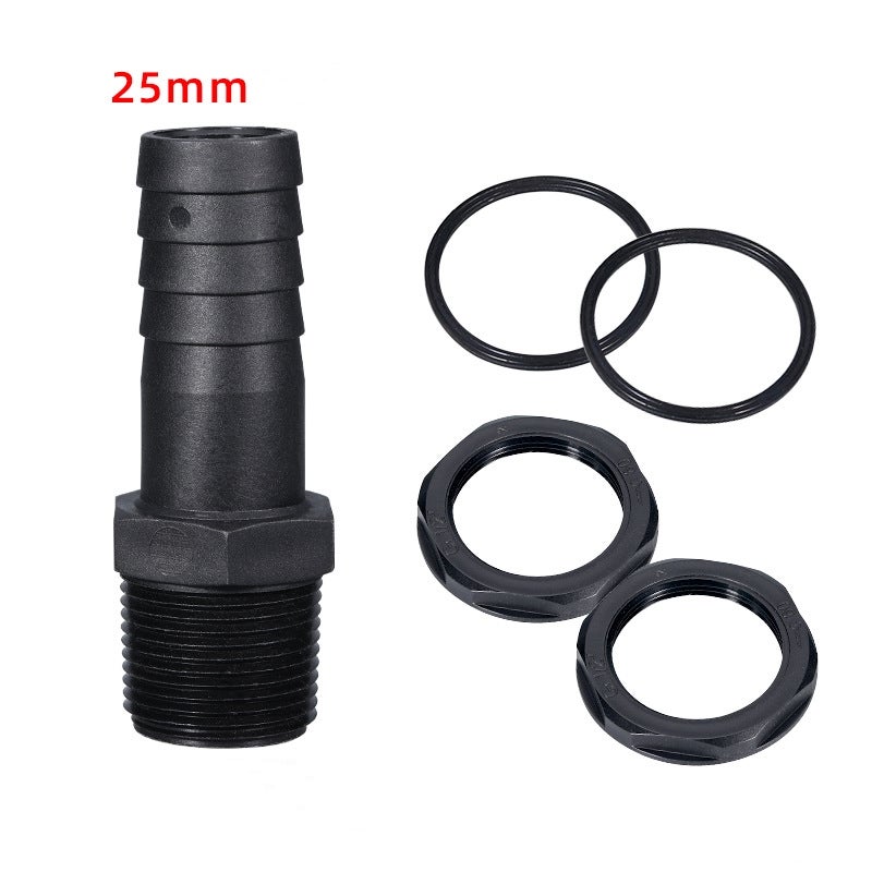 Kit Connettori Per Raccolta Acqua Piovana Da 25 Mm, Tubo 50 Cm, Collega Due Bidoni O Cisterne - 3