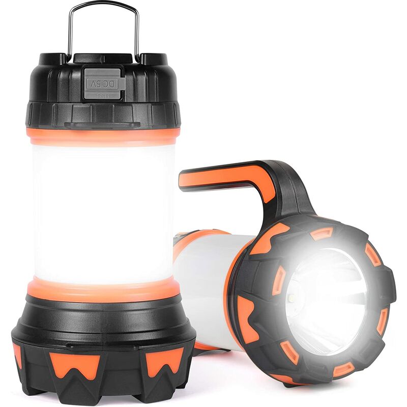 Lampă portabilă reîncărcabilă cu injector LED, 1 buc, lampă de camping 1000 lumeni 4000mAh 360°, Felinare LED reîncărcabile, puternică