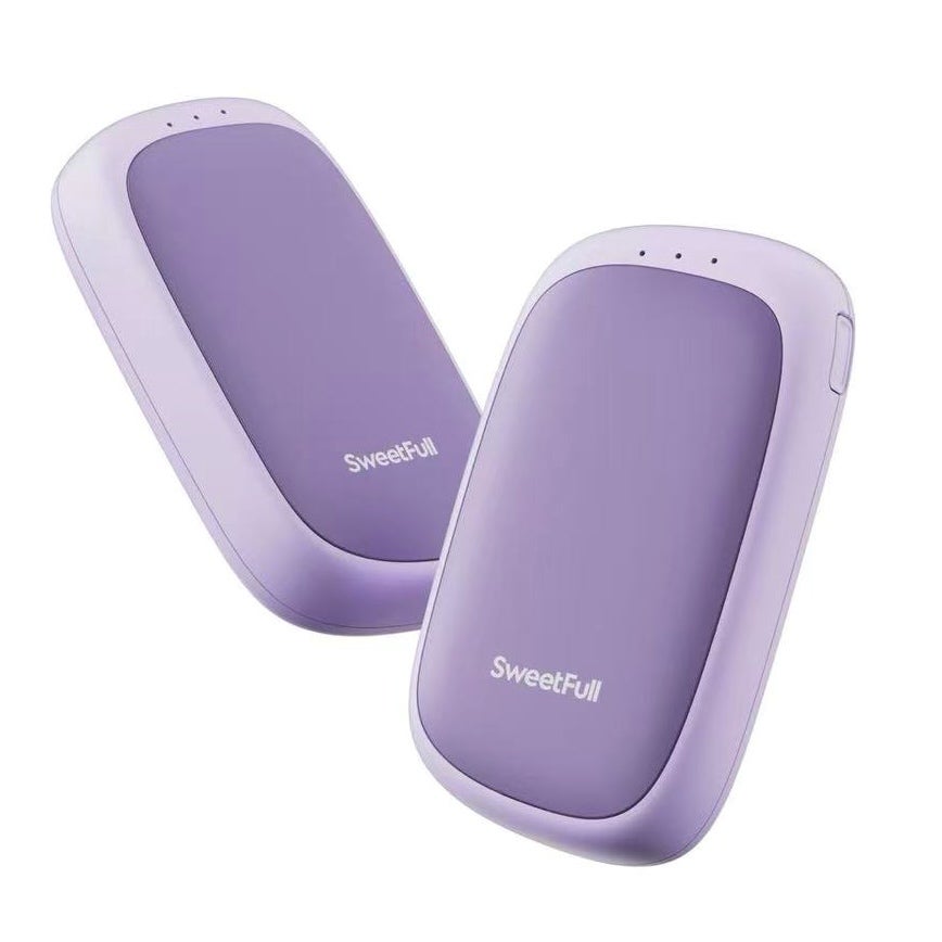 Scaldamani Elettrico Portatile 2 In 1 5200mAh | Ricarica Veloce Type-C | Riscaldamento 3 Secondi | Bianco E Nero