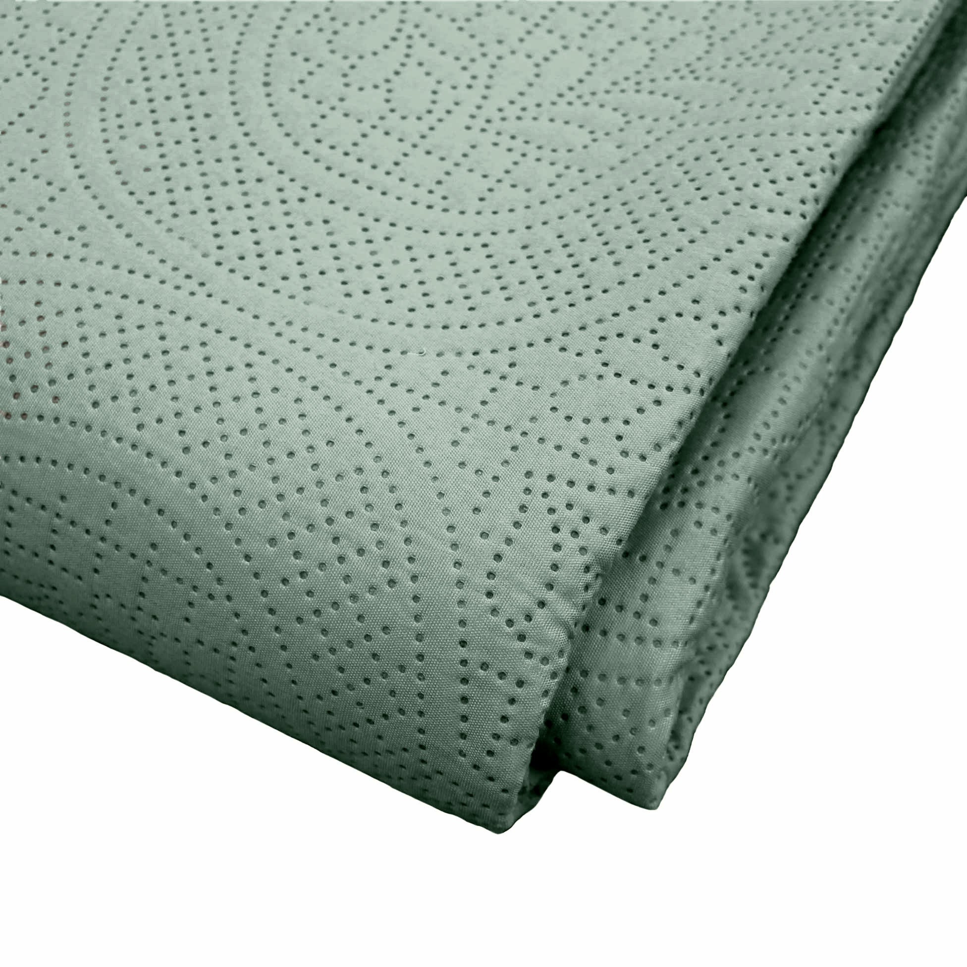 Couvre-lit 2 personnes avec 2 housses de coussin – 240 × 260 cm – Microfibre Romane Cèdre - 2
