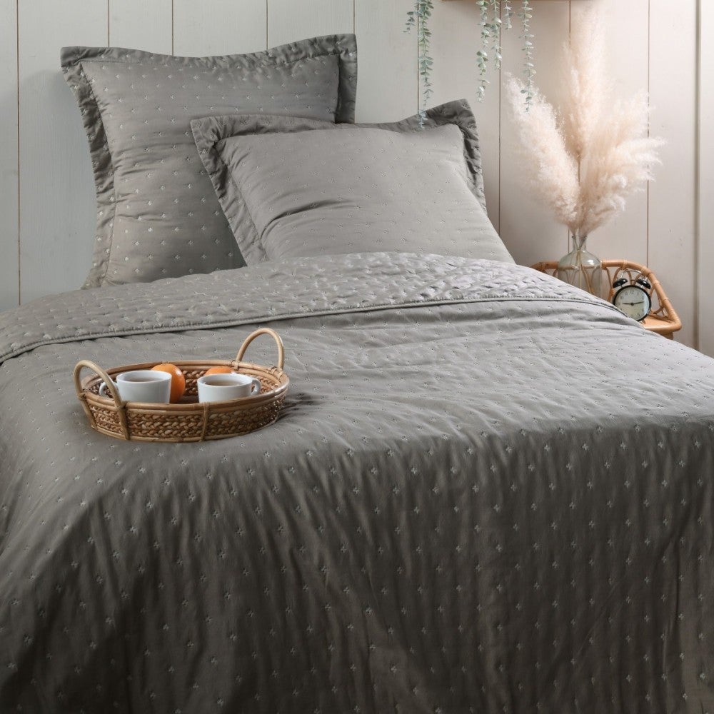 Couvre-Lit Matelassé Réversible 240x260 Cm – 100% Polyester Mellow Chic Menthe, Doux Léger, Idéal Été/Hiver, Style Élégant