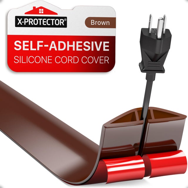 Guide-Câble Sol PVC Marron 1m - Pont De Câbles 3 Compartiments Largeur 7,5 Cm
