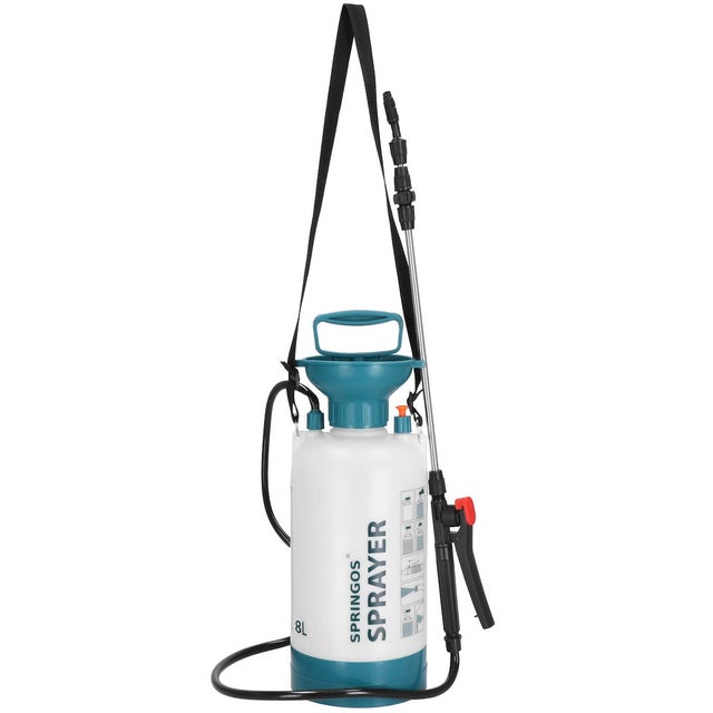 Opryskiwacz ciśnieniowy, sadowniczy, 8l spryskiwacz ogrodowy ręczny, teleskopowa lanca 88 cm