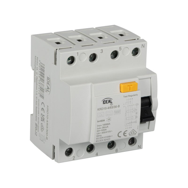 Disjoncteur Différentiel 4P 63A 30mA Type B Rail TH35 IP20 — free download