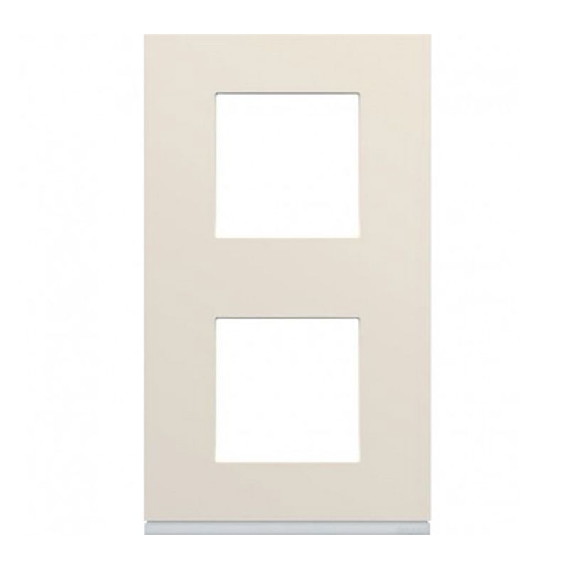 plaque 2 postes vertical 57mm hager kallysta pop lin