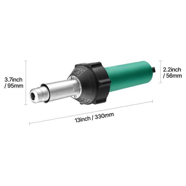 Pistolet Soudure Plastique 1600W - Pistolet Air Chaud Réglable Pour TPO/PVC/HDPE Avec Accessoires