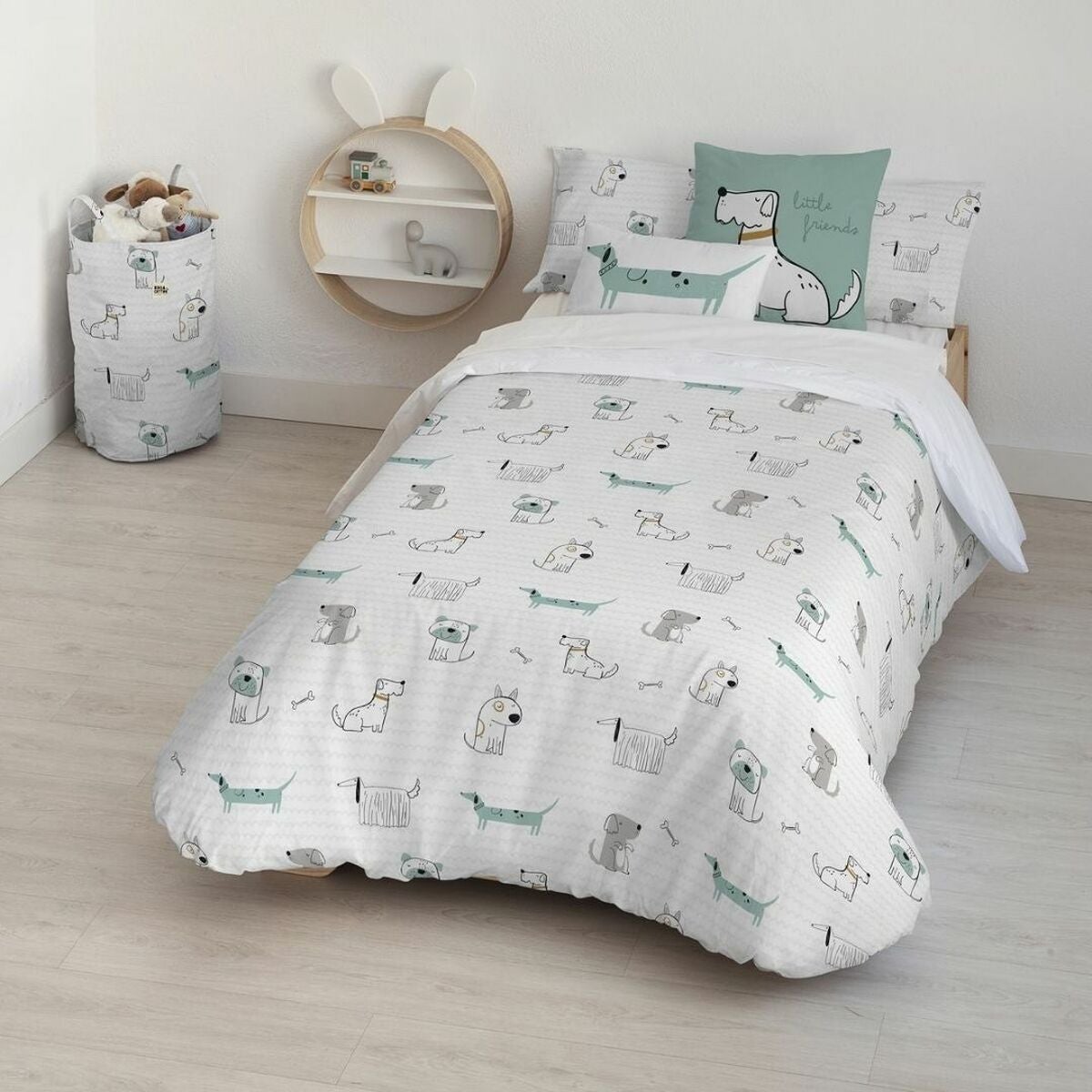 Juego de funda nórdica kids&cotton huali small azul 155 x 220 cm
