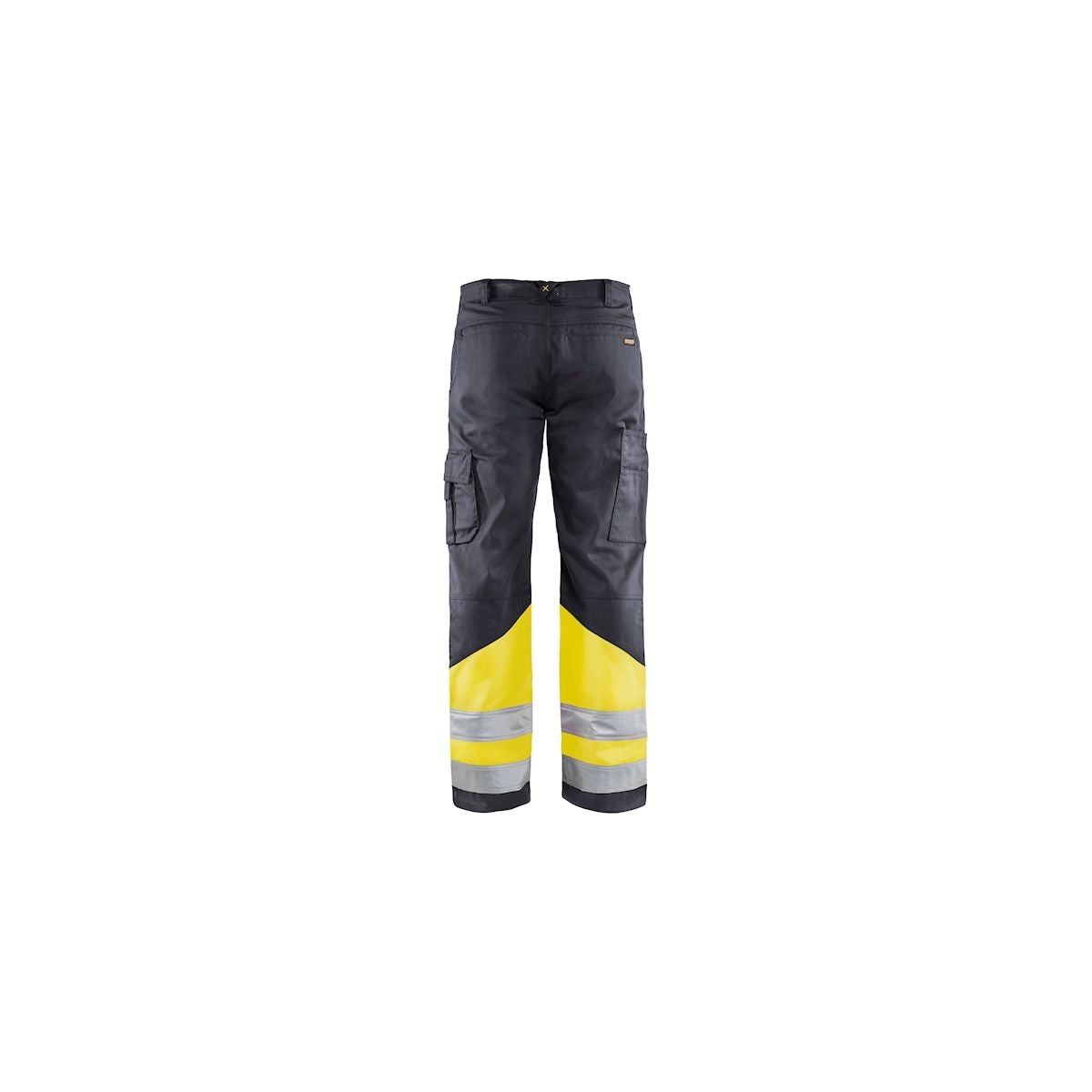 Pantalon artisan haute visibilité Gris moyen/Jaune fluo - Blaklader - Taille 54 - 2