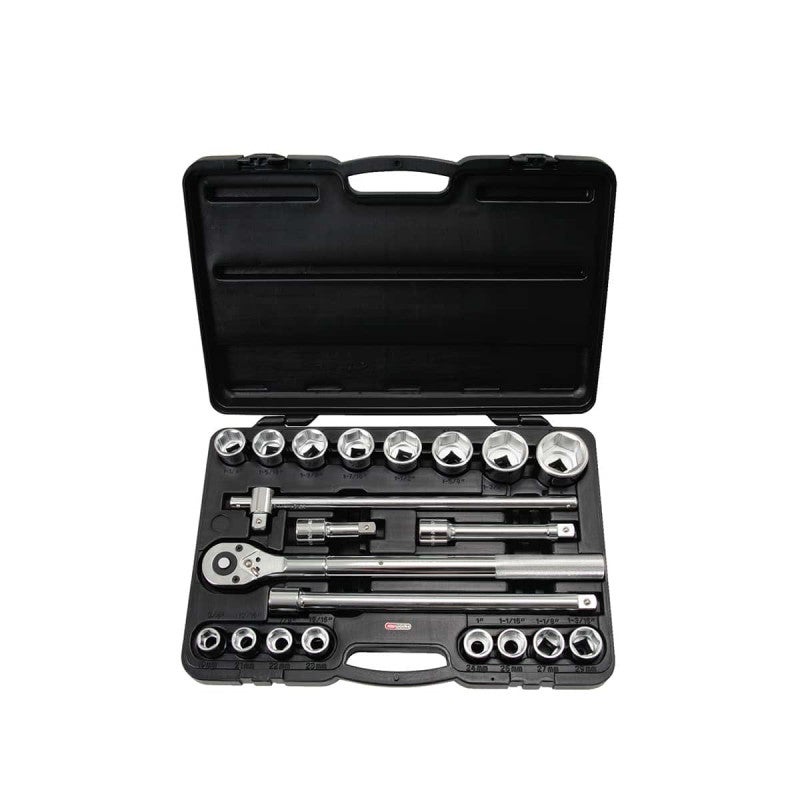 KS Tools 911.0721 3/4" Serie di chiavi a bussola,21pz.metrico