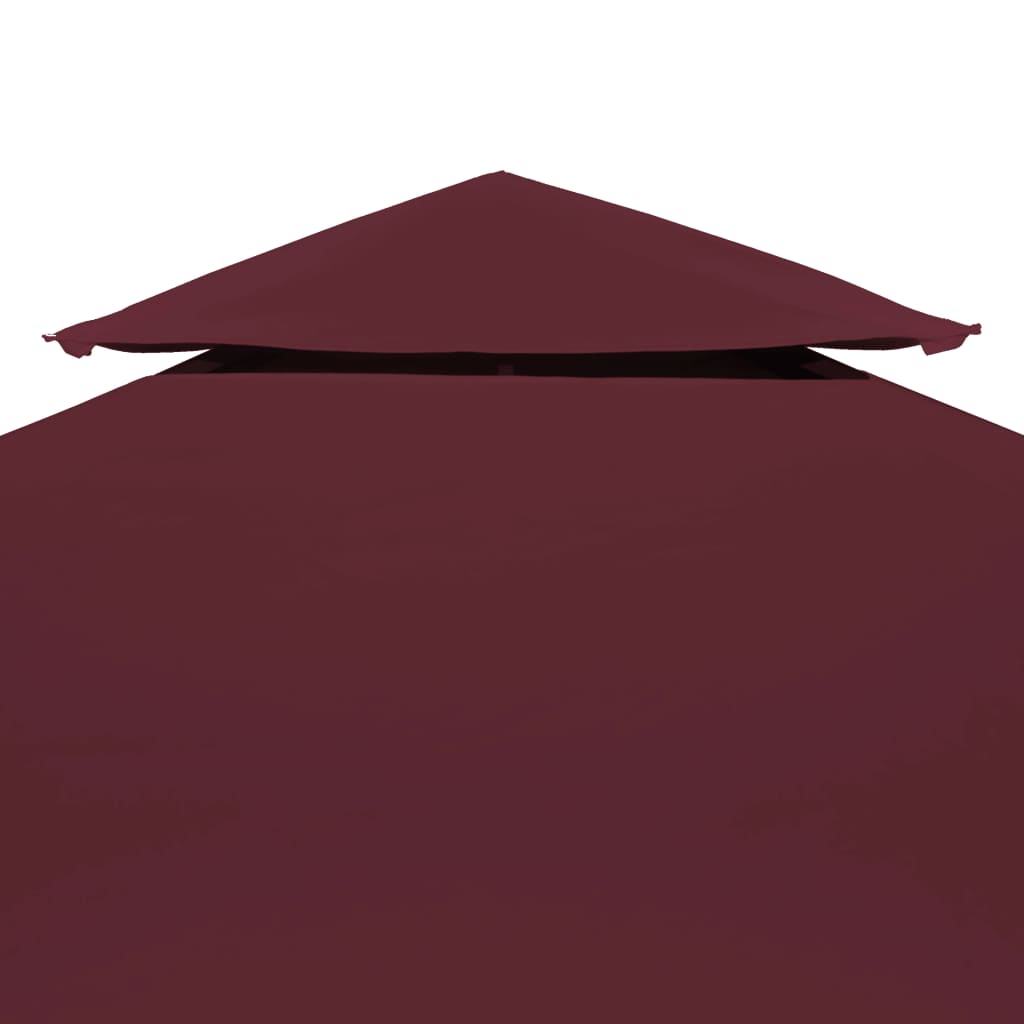 Maison Exclusive - Copertura Superiore per Gazebo a 2 Strati 310g/m² 3x3m Bordeaux - 3