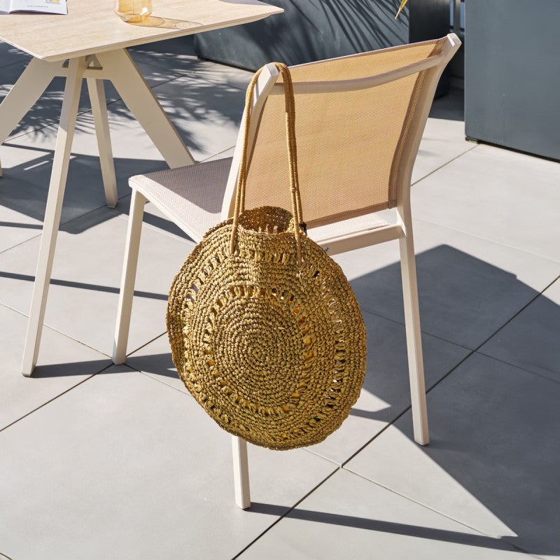 Chaise de jardin sans coussin ESSENTIA en Aluminium Beige - 5