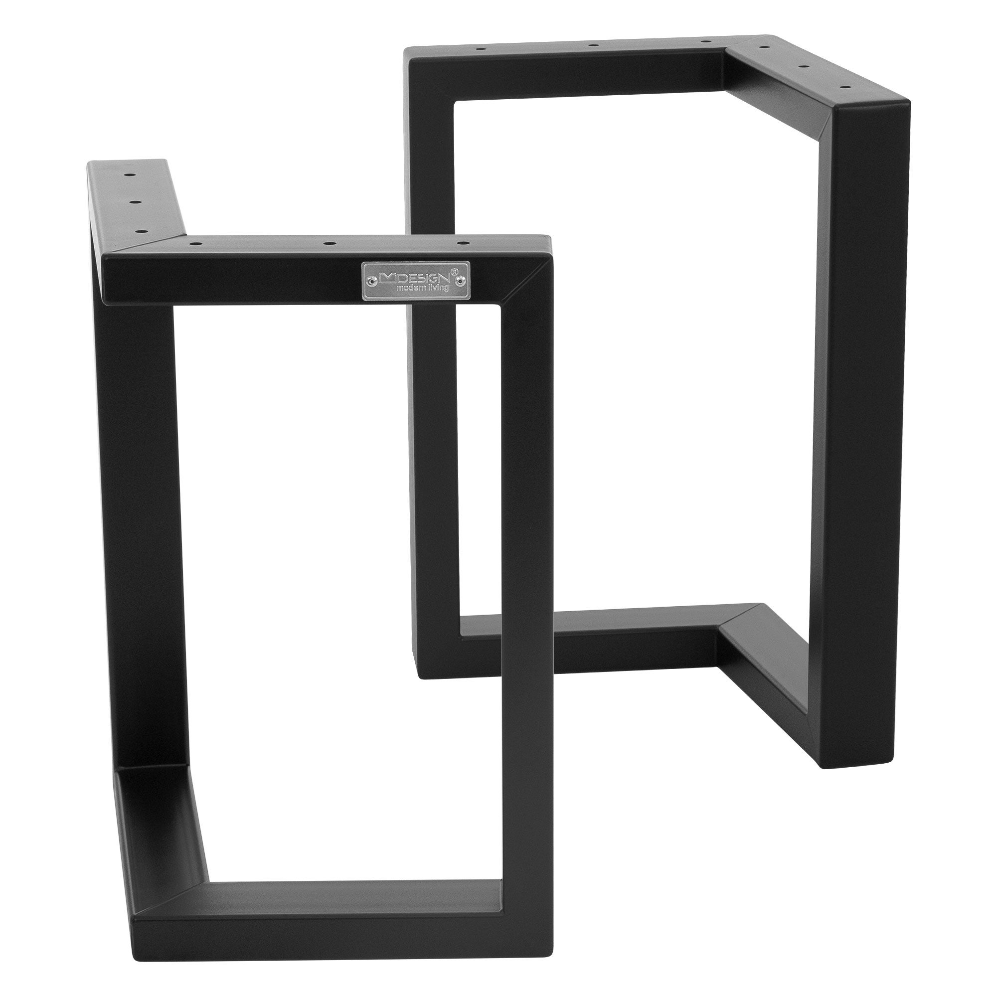 ML-Design 2 nogi stołowe ARROW W38xH43 cm V-kształt metalowe czarne industrialny design podstawa do stolika kawowego ławki nogi meblowe