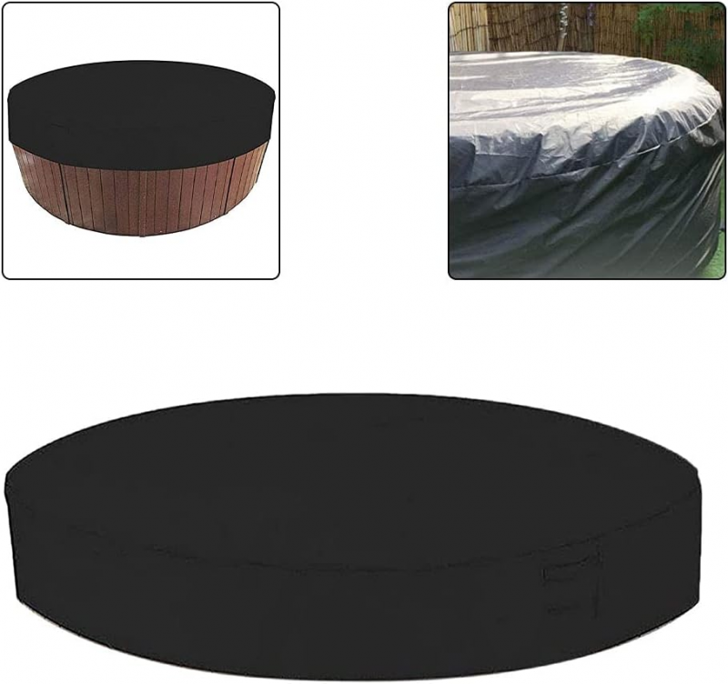 Couverture De Spa Ronde, Couverture De Spa Pliable étanche à L'humidité, Extérieur Housse Ronde Pour Spa Couverture De Protection Etanche Anti Uv Pour Baignoire Spa Exterieure 200x30cm 87064331