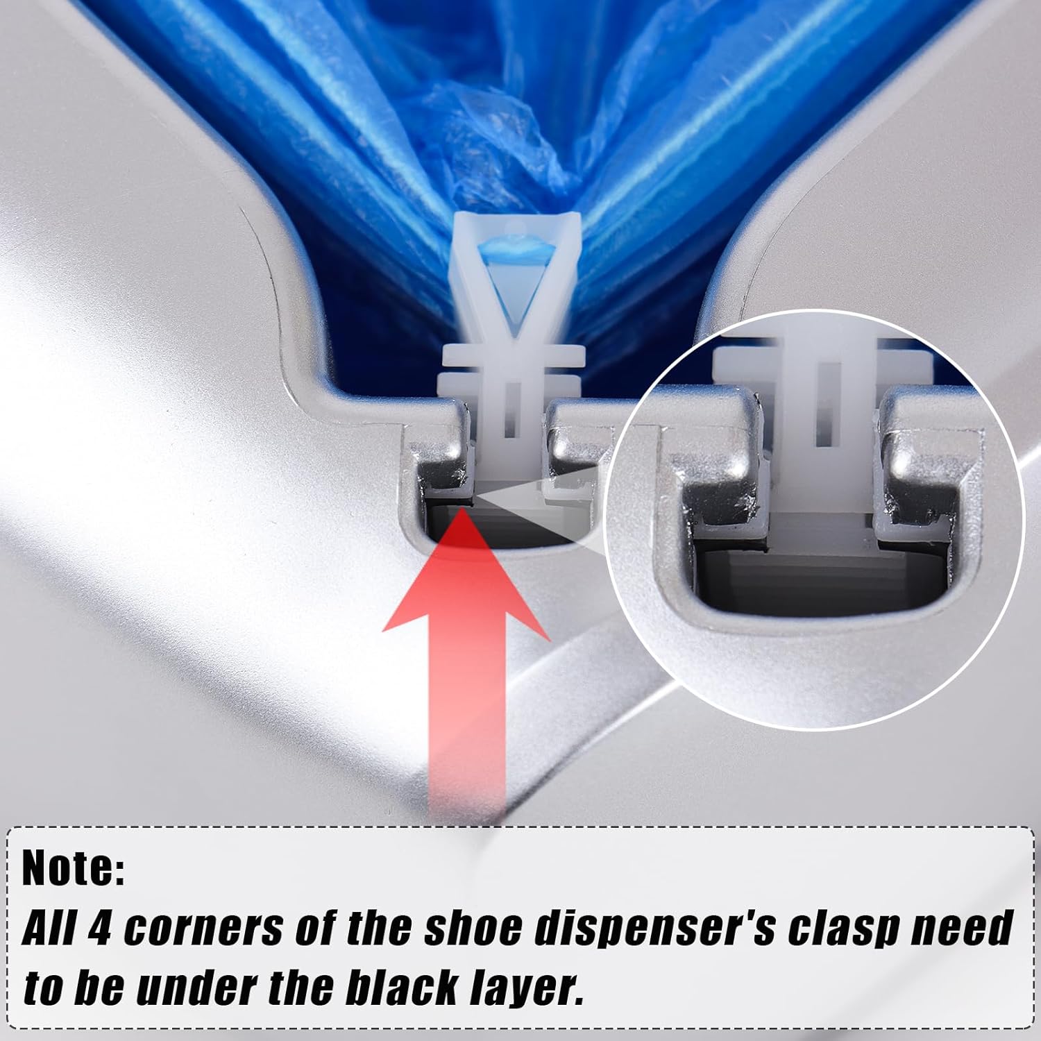 Distributeur de Couvre-chaussures Automatique avec 100 Couvercles Jetables, Accessoire Pratique pour Bureau et Usine (Argenté) - 4