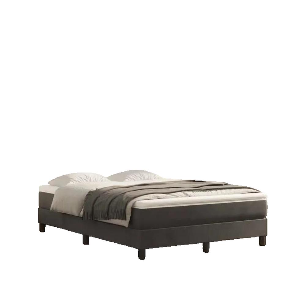 Materac vidaxl materac sprężynowy welur szary 140x200 cm średnio-twardy komfort