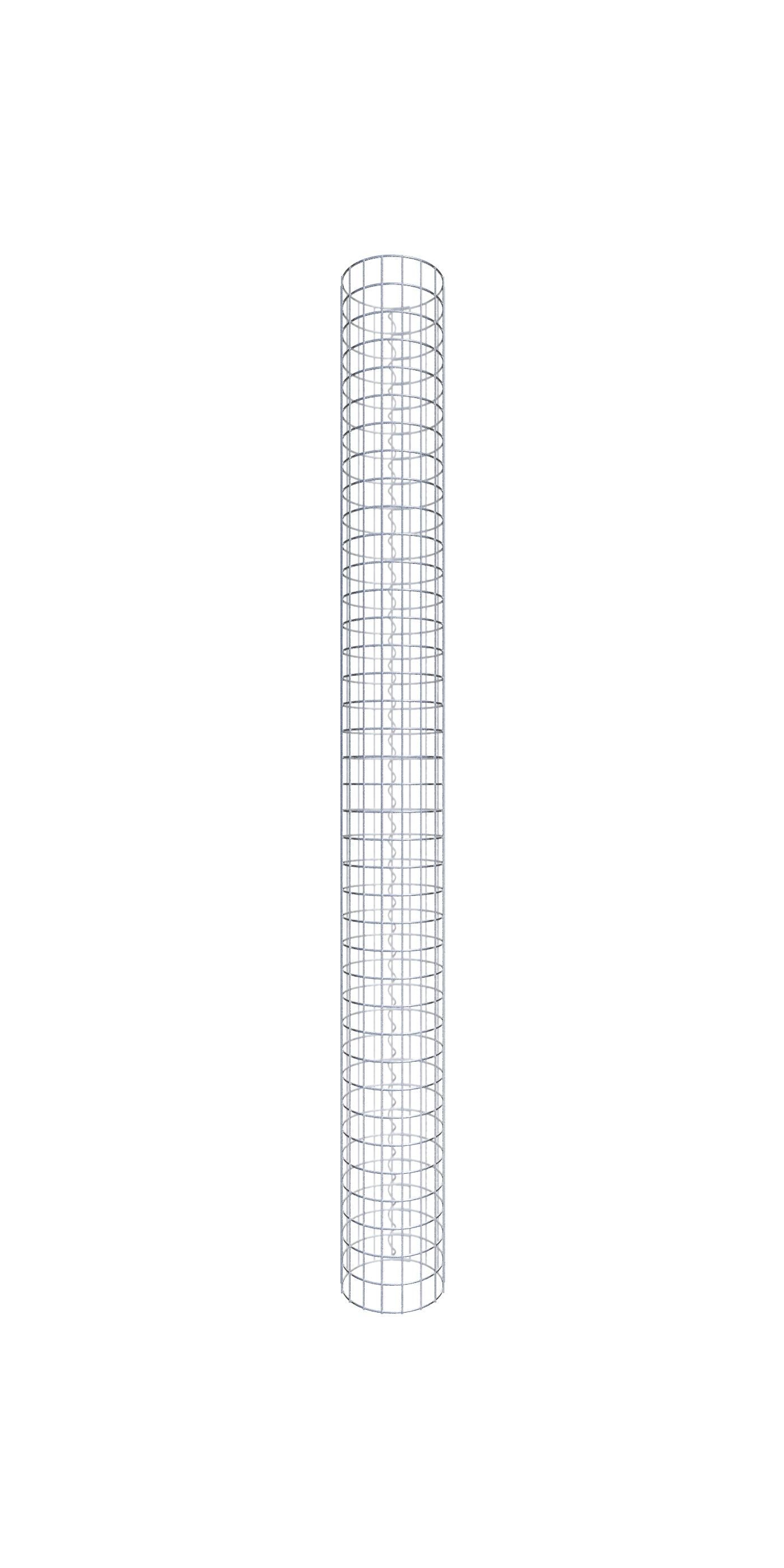 Kolumna gabionowa średnica 27 cm MW 5 x 5 cm okrągła - wysokość: 190 cm