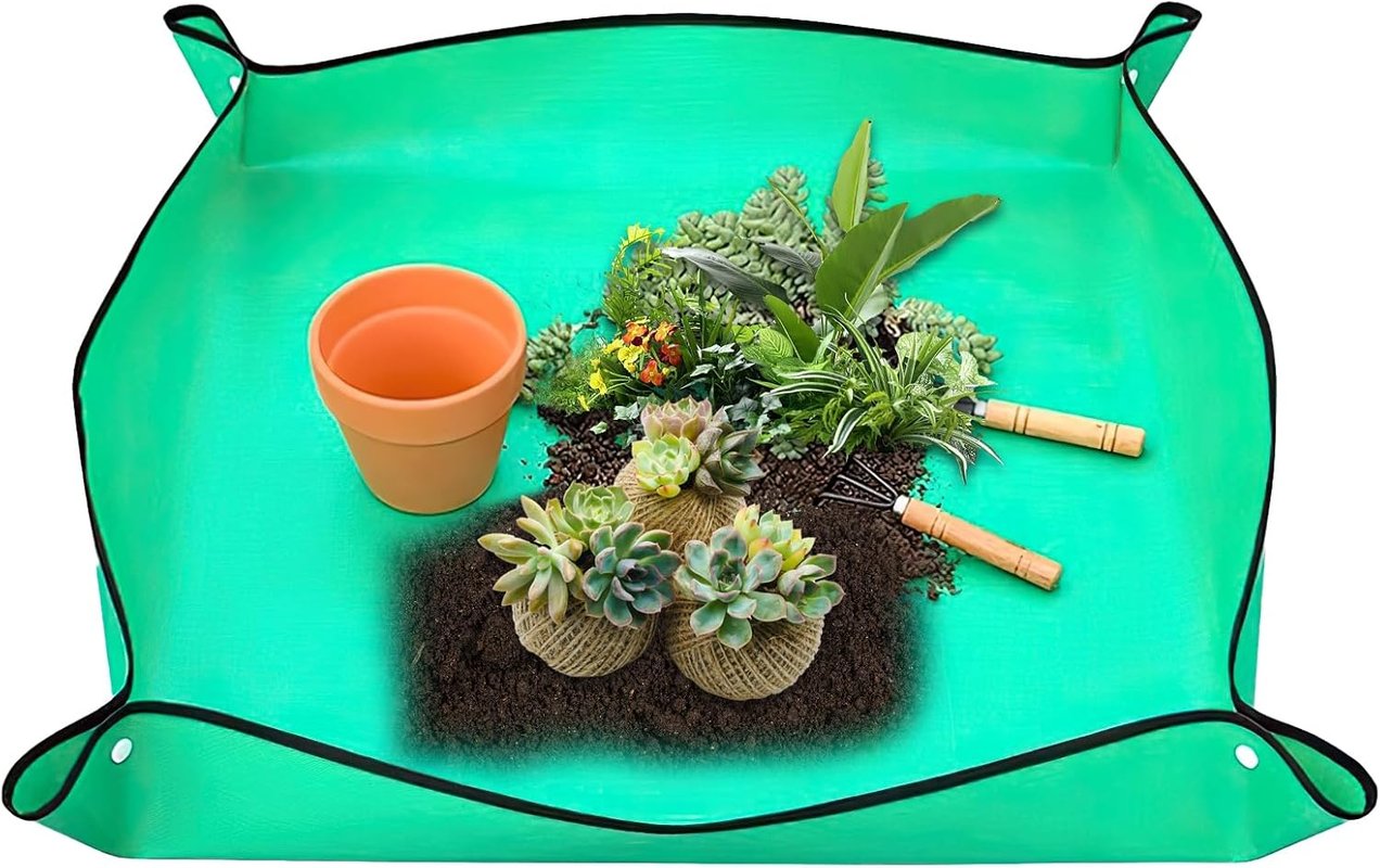 Zestaw mat do roślin - 75x75 cm - mata ogrodowa - zielona mata polietylenowa do roślin - wodoodporna mata do roślin