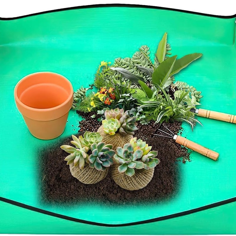 Zestaw mat do roślin - 100x100 cm - mata ogrodowa - zielony polietylen - wodoodporna mata do roślin