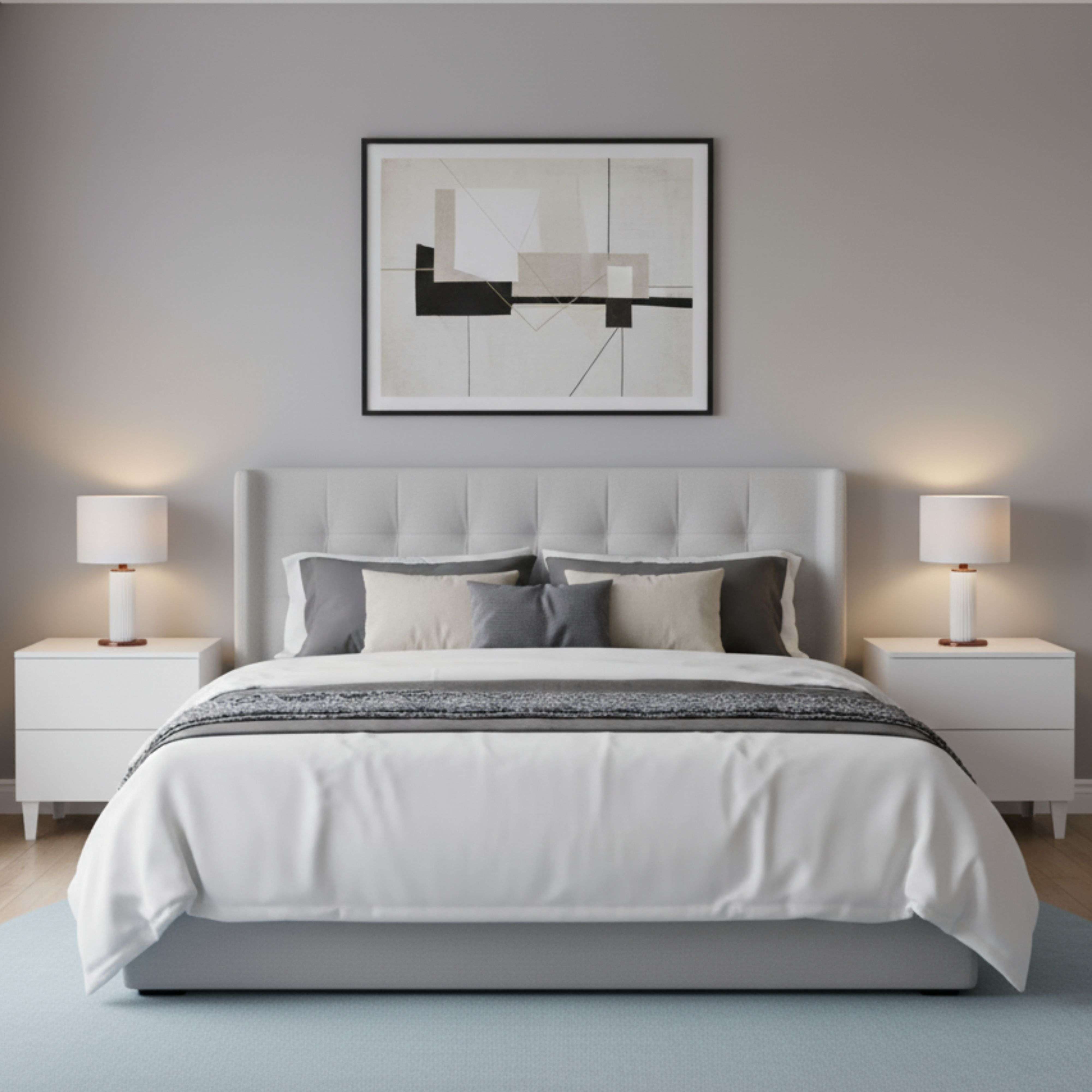 Chevet AMIR 2 tiroirs L50cm x H49cm - Blanc - 7