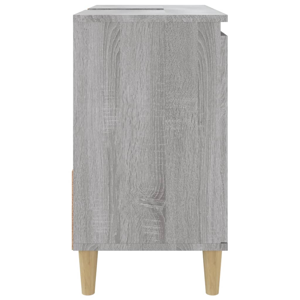 Mueble de baño Sonoma gris 65x33x60 cm de madera contrachapada - 8