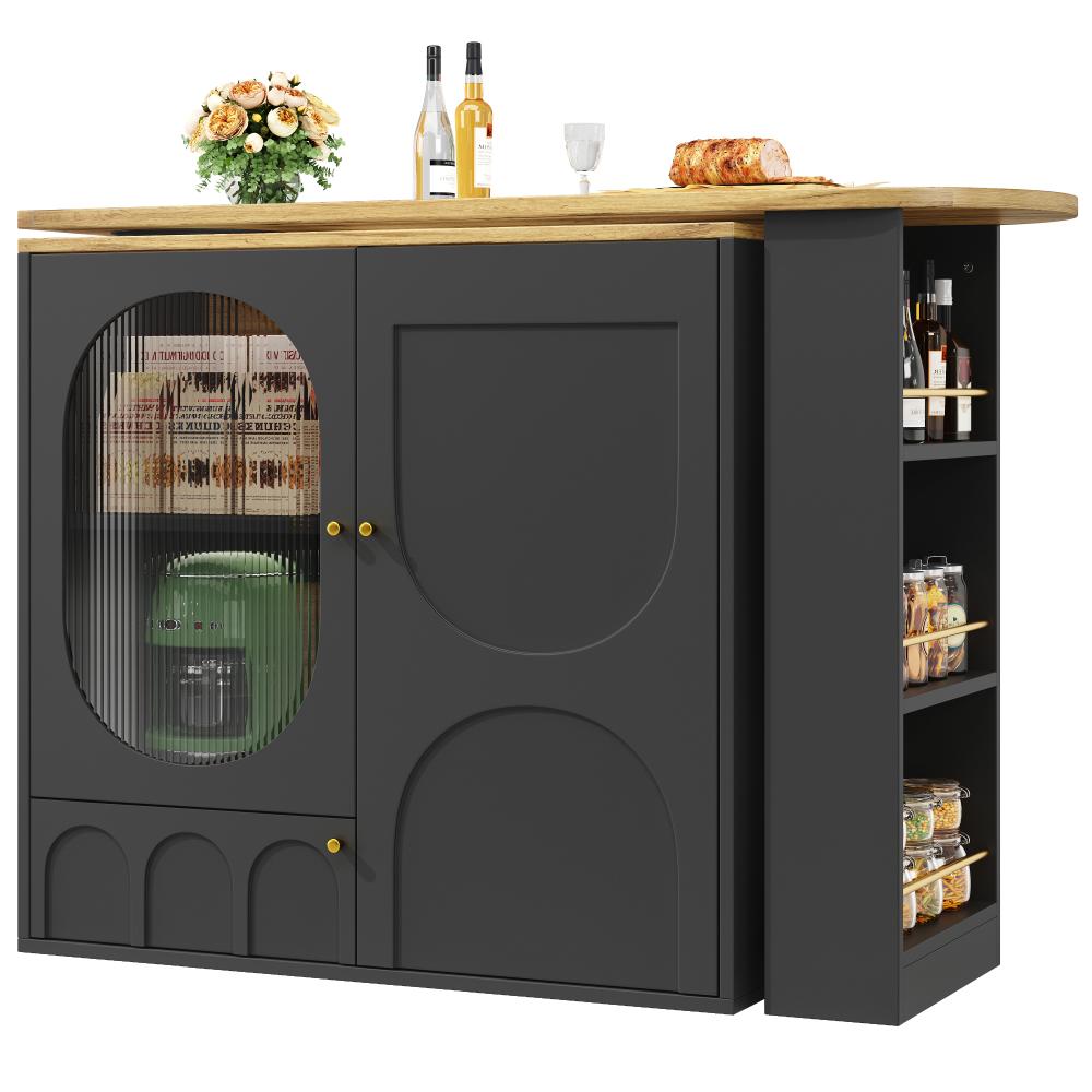 Table de bar pivotante 360° avec rangement intégré, comptoir multifonction et cuisine pratique - 8