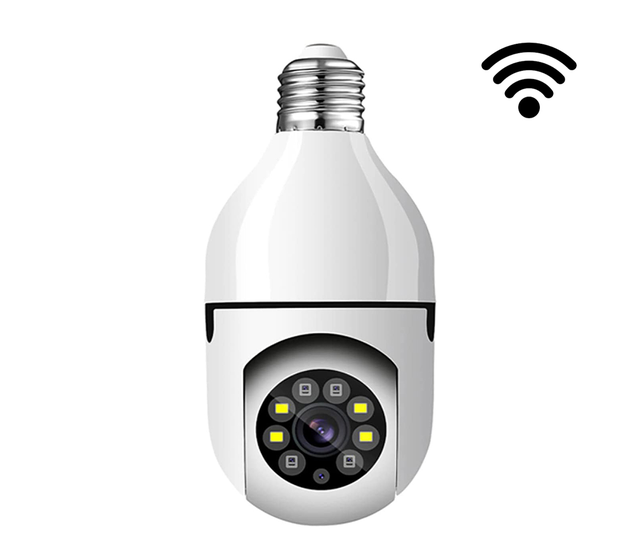 Telecamere di sicurezza wireless per esterni 2K E27 Lampadina Telecamera di sicurezza Indoor 1080P Video sorveglianza Monitor domestico Visione notturna a colori Controllo umanoide Camma di cura(2K 3M