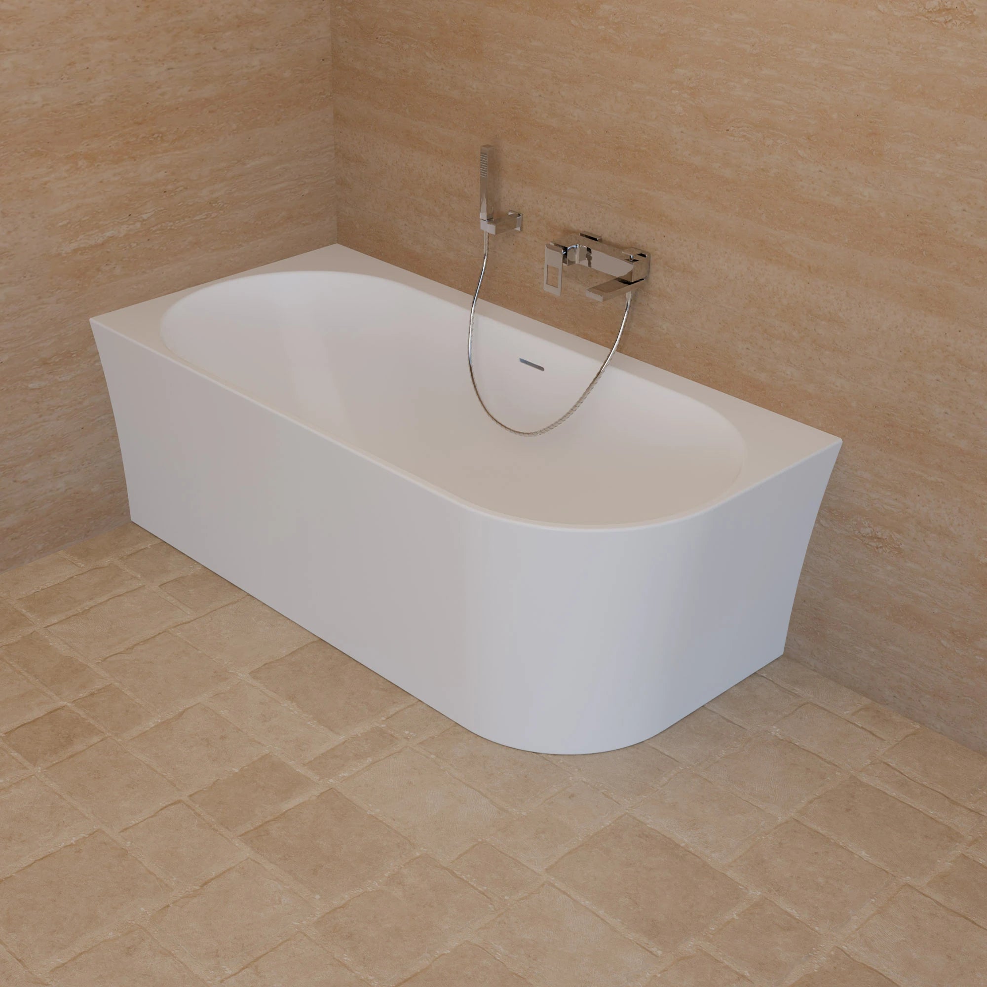 Baignoire Ilot Cosmic 160 gauche blanche 160 x76 x58 cm, by SPALINA - 5