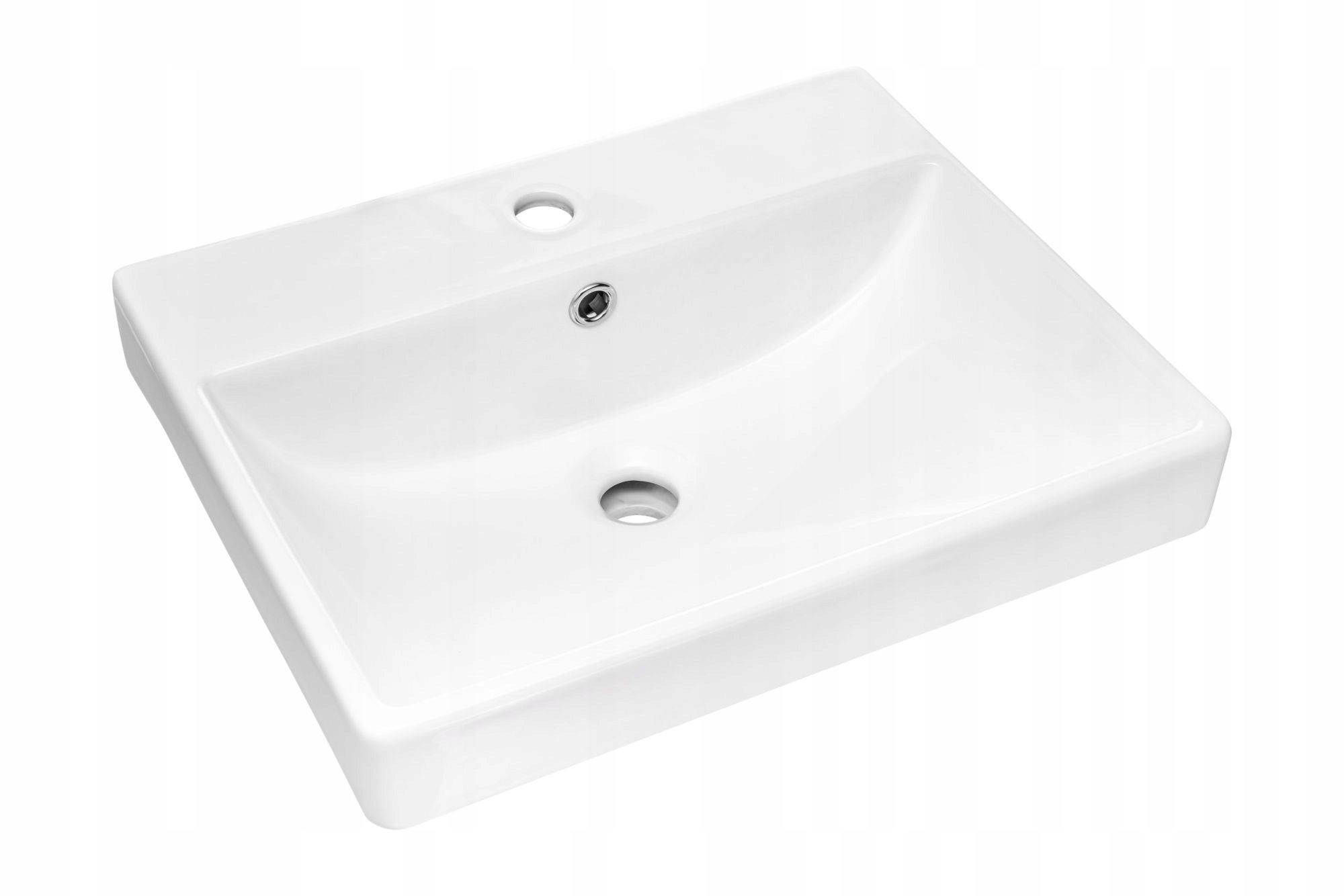 Umywalka meblowa RITA 50 cm biała połysk ceramika prostokątna